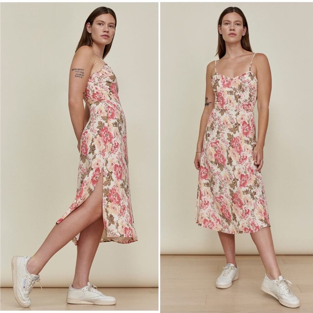 Reformation Cassandra Floral Dress in Farrah Size 4 - Picture 2 of 12